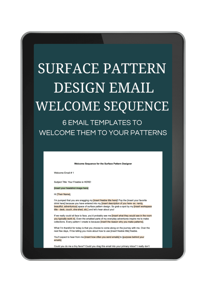 Surface Pattern Design Email Welcome Sequence