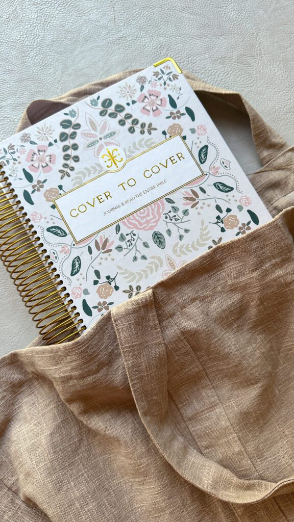 Cover to Cover Bible Journal — a simple, guided resource to help you reflect on Scripture and build quiet time routines that actually work in real life.